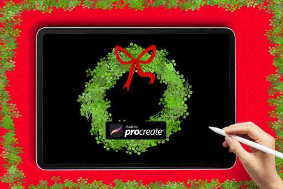 Download Wreath Procreate Brush | Christmas Wreat - Christmas Collection