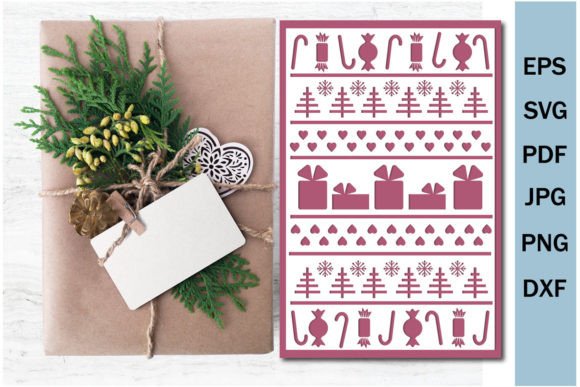 Download Christmas Card Cut out of Paper, Svg - Christmas Collection