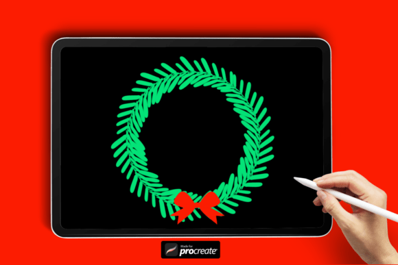 Download Christmas Wreath Procreate Brush - Christmas Collection