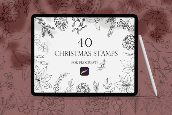 Download Christmas Procreate Stamps - Christmas Collection