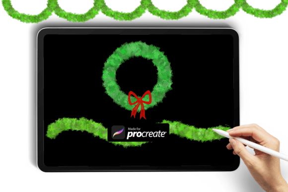 Download Wreath Procreate Brush | Christmas Wreat - Christmas Collection