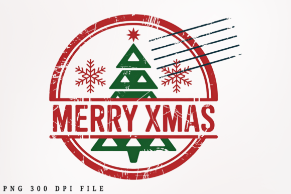 Download Vintage Christmas Stamps Merry Xmas PNG - Christmas Collection