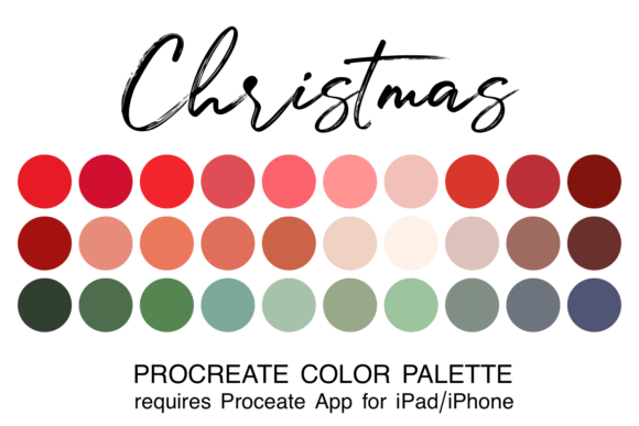 Download Christmas Procreate Color Palette - Christmas Collection