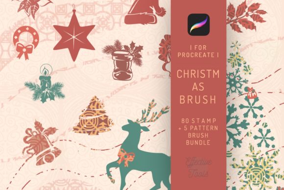 Download 85 Procreate Christmas Brushes - Christmas Collection