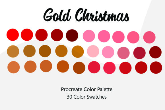 Download Gold Christmas Procreate Color Palette - Christmas Collection