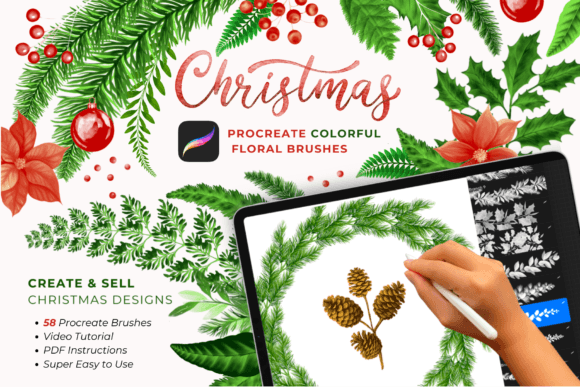 Download Christmas Procreate Brushes Bundle - Christmas Collection