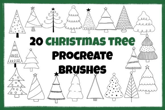 Download 20 Doodle Christmas Procreate Stamps - Christmas Collection