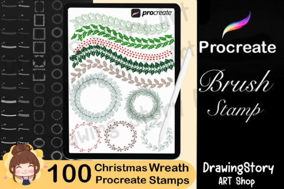 Download 100 Wreath Line Procreate Brushes - Premium Resources