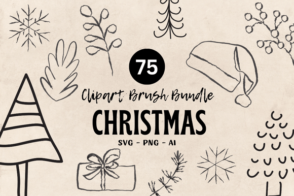 Download Christmas Brush Bundle Illustrations - Christmas Collection