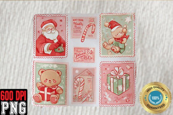 Download Christmas Postage Stamps PNG, Cute Retro - Christmas Collection