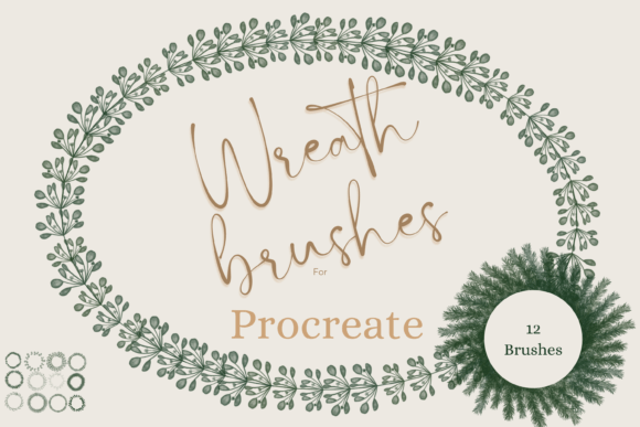 Download Procreate Wreath Brushes X 12 - Premium Resources