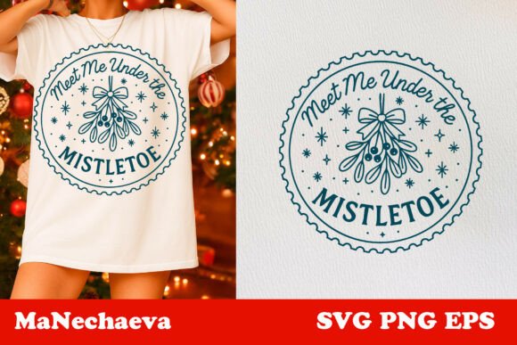 Download Christmas Mistletoe Winter Stamp SVG - Christmas Collection