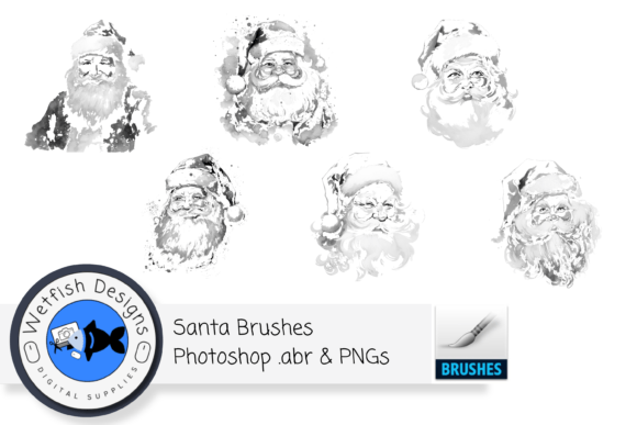 Download 6 Christmas Santa Brushes - Christmas Collection