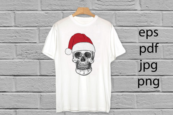 Download Christmas Santa Claus Skull Hand Drawn. - Christmas Collection