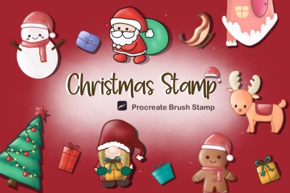 Download Procreate Brush Stamp 20 Christmas Set1 - Christmas Collection