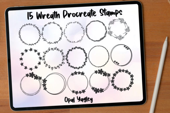 Download Wreath Procreate Brushes - Flower Stamps - Premium Resources