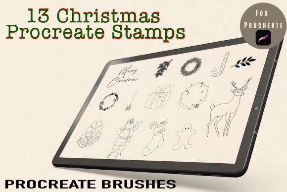 Download Christmas Procreate Stamps - Christmas Collection