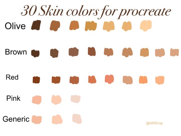 Download Skin Tones Palette Procreate App Graphic - Procreate app Collection